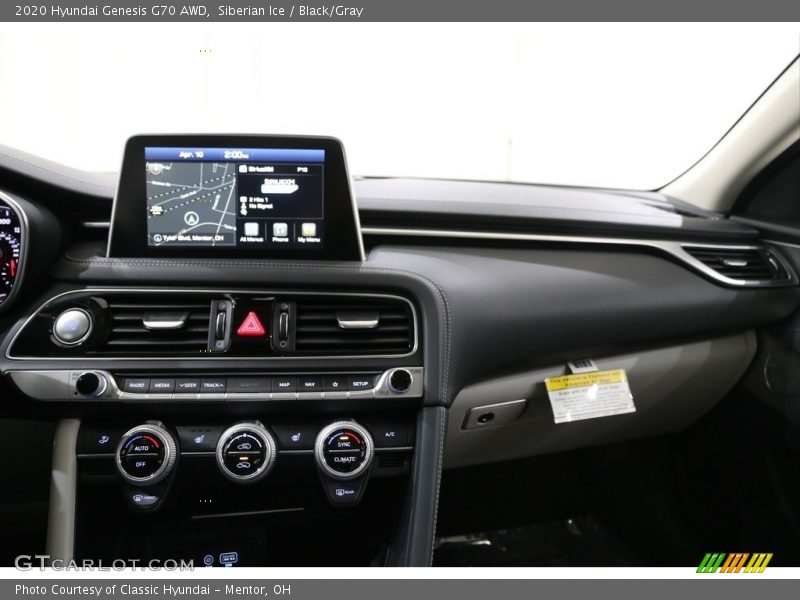 Siberian Ice / Black/Gray 2020 Hyundai Genesis G70 AWD
