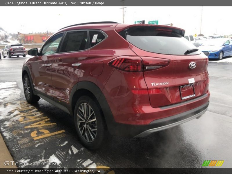 Red Crimson / Beige 2021 Hyundai Tucson Ulitimate AWD