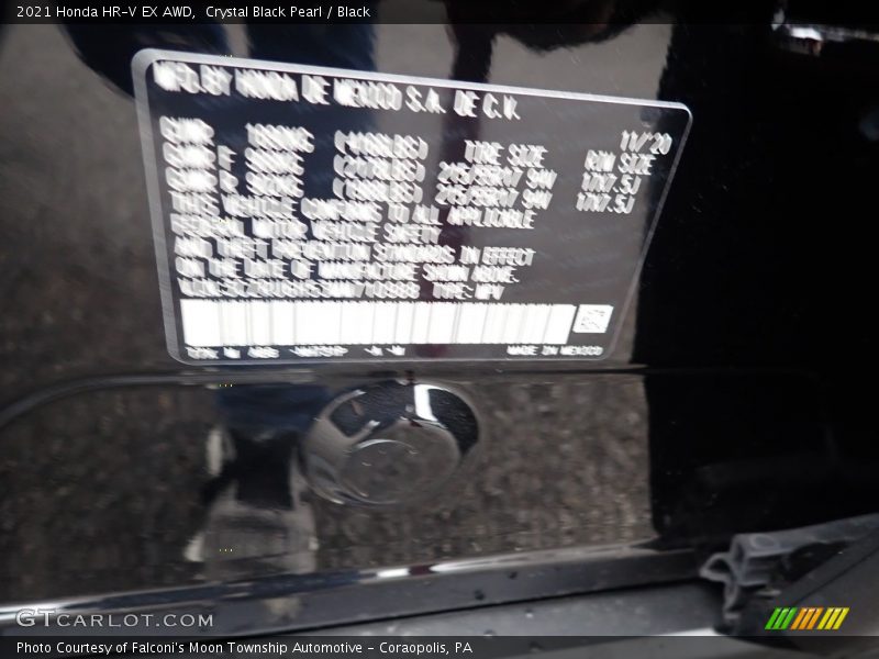 Crystal Black Pearl / Black 2021 Honda HR-V EX AWD