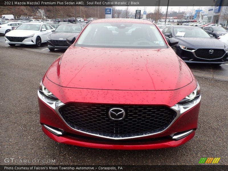 Soul Red Crystal Metallic / Black 2021 Mazda Mazda3 Premium Plus Sedan AWD