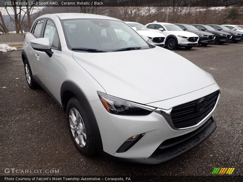 Ceramic Metallic / Black 2021 Mazda CX-3 Sport AWD