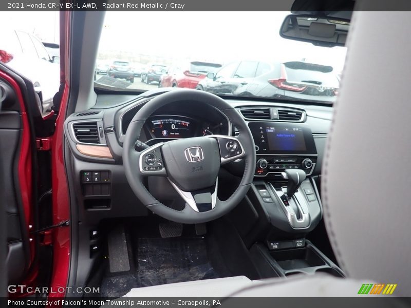 Radiant Red Metallic / Gray 2021 Honda CR-V EX-L AWD