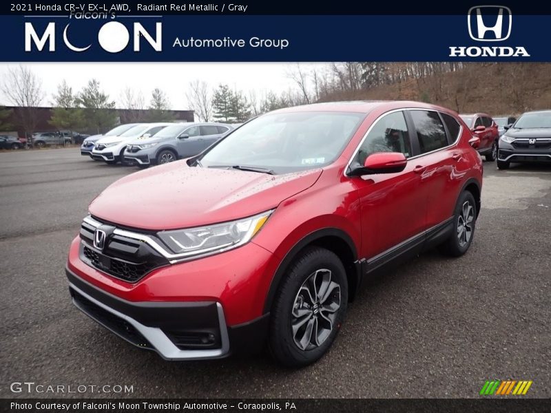 Radiant Red Metallic / Gray 2021 Honda CR-V EX-L AWD