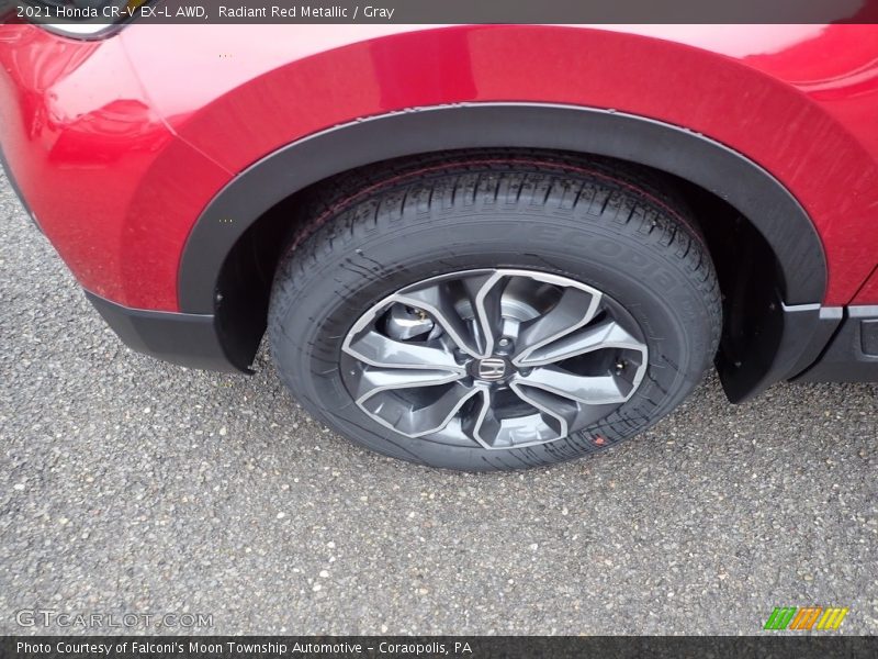 Radiant Red Metallic / Gray 2021 Honda CR-V EX-L AWD