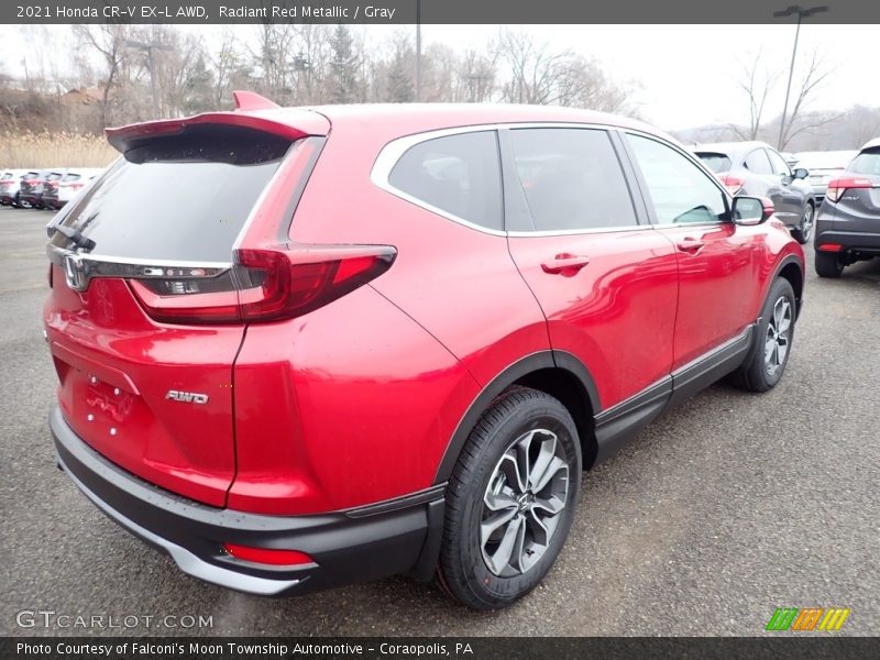 Radiant Red Metallic / Gray 2021 Honda CR-V EX-L AWD