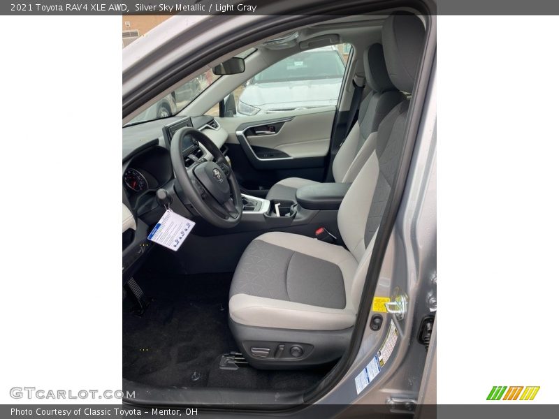 Silver Sky Metallic / Light Gray 2021 Toyota RAV4 XLE AWD