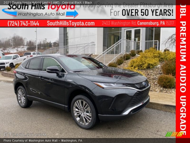 Celestial Black / Black 2021 Toyota Venza Hybrid Limited AWD