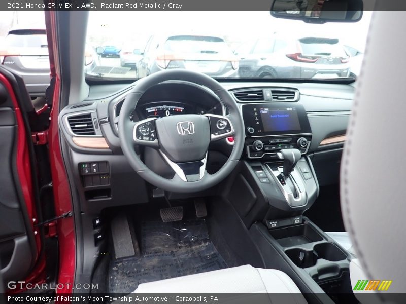 Radiant Red Metallic / Gray 2021 Honda CR-V EX-L AWD