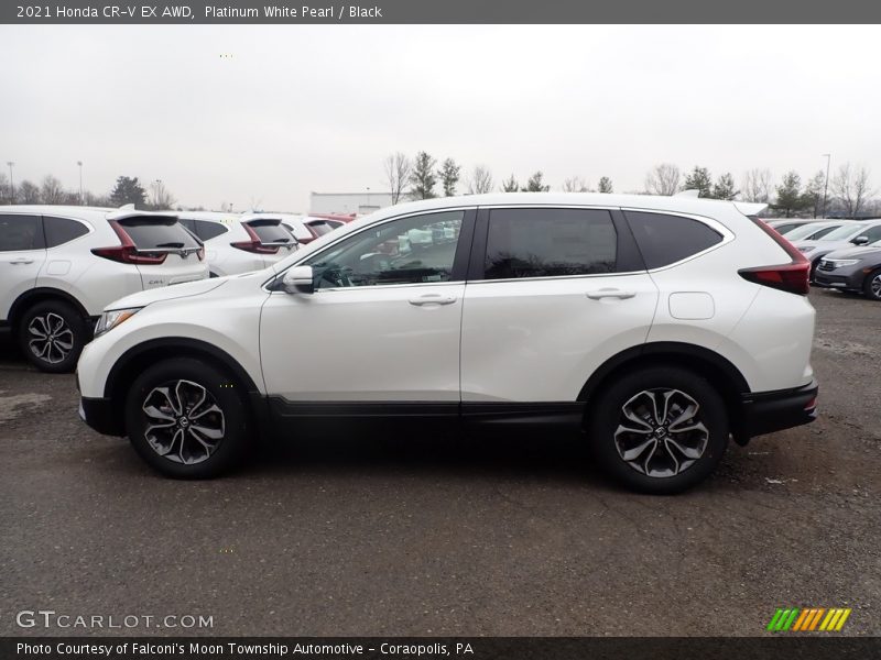 Platinum White Pearl / Black 2021 Honda CR-V EX AWD