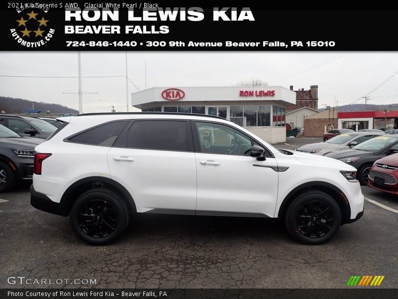 Glacial White Pearl / Black 2021 Kia Sorento S AWD