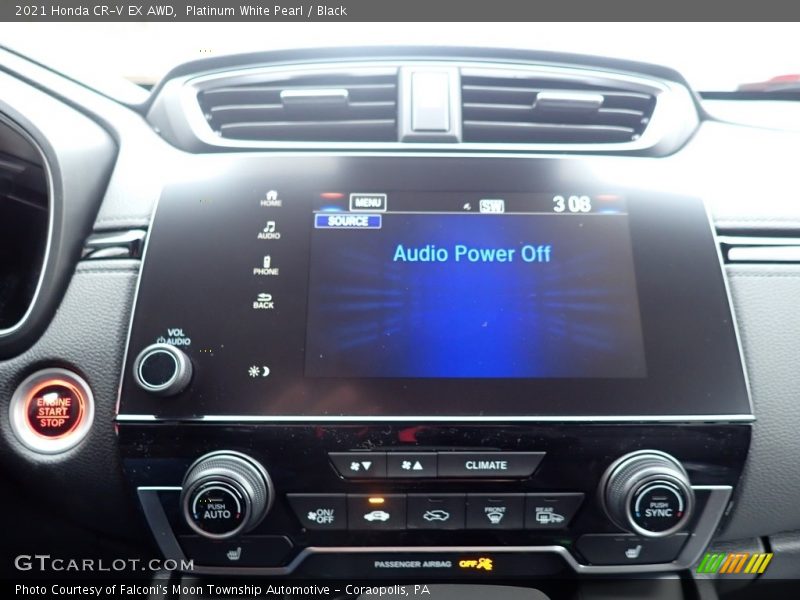 Platinum White Pearl / Black 2021 Honda CR-V EX AWD