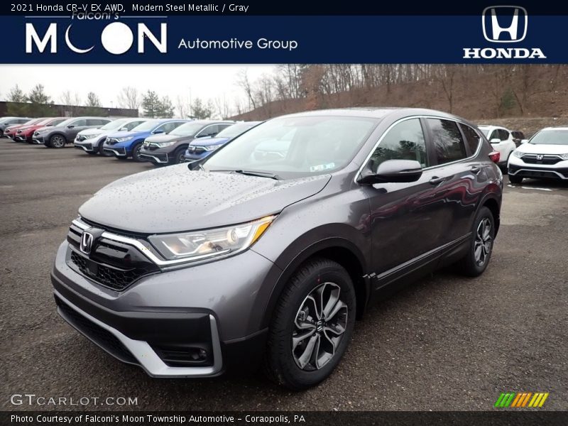 Modern Steel Metallic / Gray 2021 Honda CR-V EX AWD