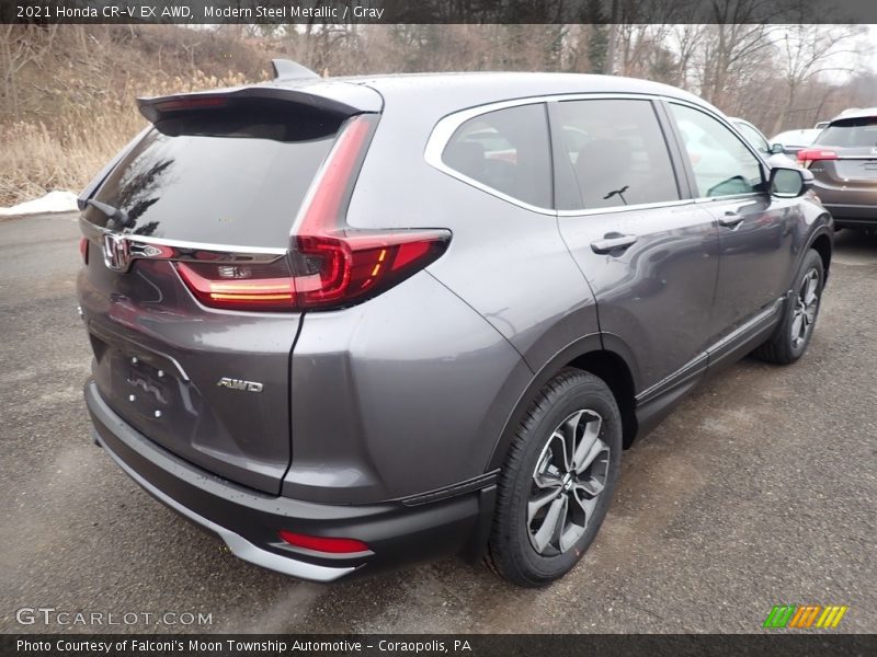 Modern Steel Metallic / Gray 2021 Honda CR-V EX AWD