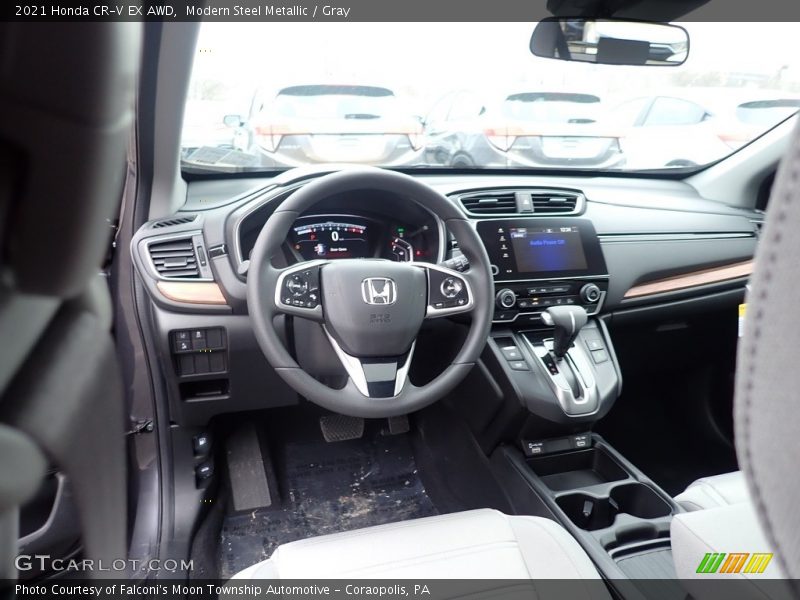 Modern Steel Metallic / Gray 2021 Honda CR-V EX AWD