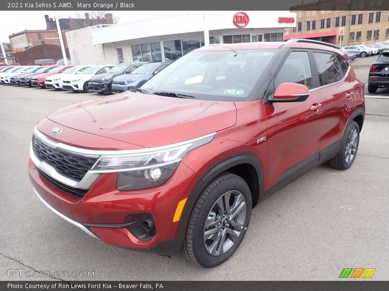 Mars Orange / Black 2021 Kia Seltos S AWD