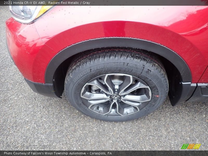 Radiant Red Metallic / Gray 2021 Honda CR-V EX AWD