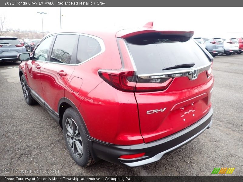 Radiant Red Metallic / Gray 2021 Honda CR-V EX AWD