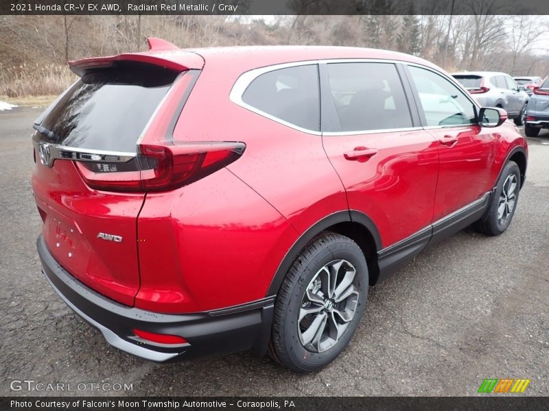 Radiant Red Metallic / Gray 2021 Honda CR-V EX AWD