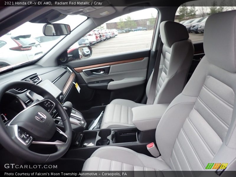 Radiant Red Metallic / Gray 2021 Honda CR-V EX AWD