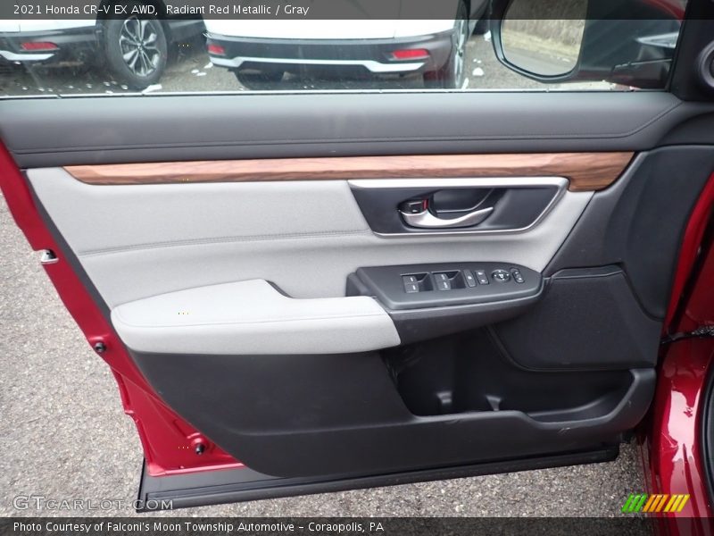 Radiant Red Metallic / Gray 2021 Honda CR-V EX AWD