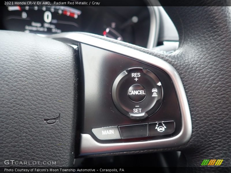 Radiant Red Metallic / Gray 2021 Honda CR-V EX AWD