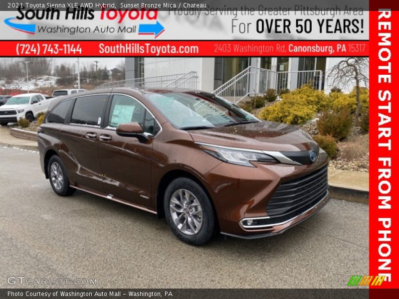 Sunset Bronze Mica / Chateau 2021 Toyota Sienna XLE AWD Hybrid