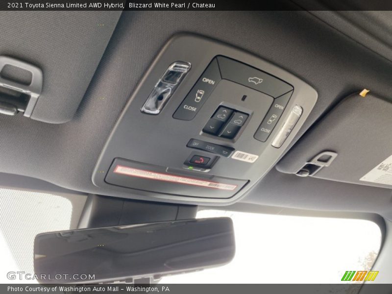Blizzard White Pearl / Chateau 2021 Toyota Sienna Limited AWD Hybrid