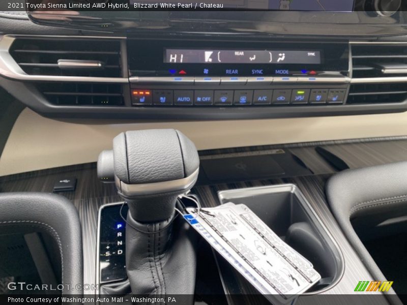 Blizzard White Pearl / Chateau 2021 Toyota Sienna Limited AWD Hybrid