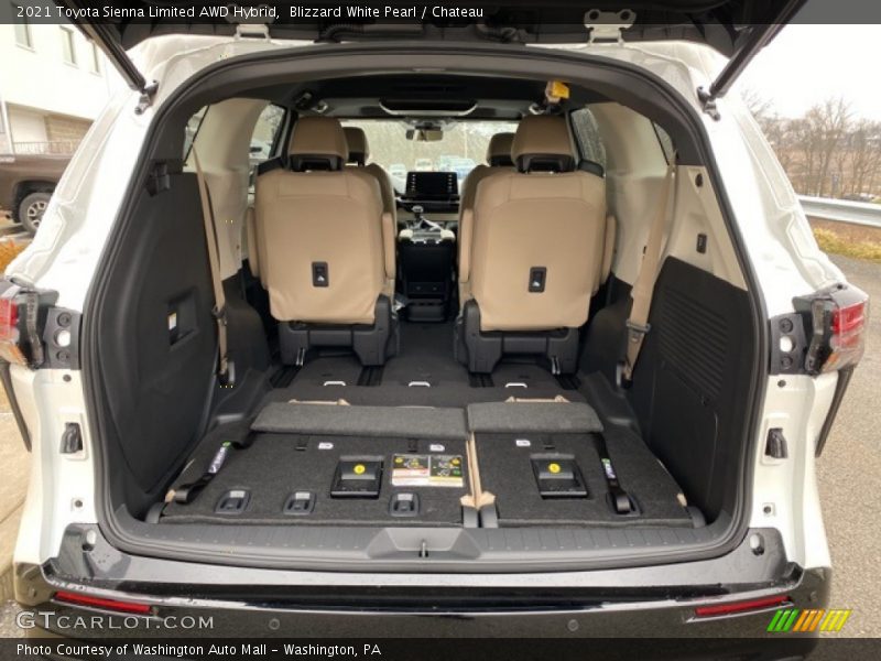 Blizzard White Pearl / Chateau 2021 Toyota Sienna Limited AWD Hybrid