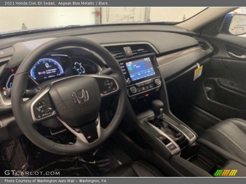 Aegean Blue Metallic / Black 2021 Honda Civic EX Sedan