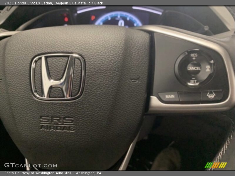 Aegean Blue Metallic / Black 2021 Honda Civic EX Sedan