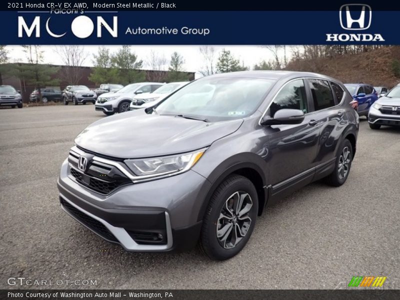 Modern Steel Metallic / Black 2021 Honda CR-V EX AWD