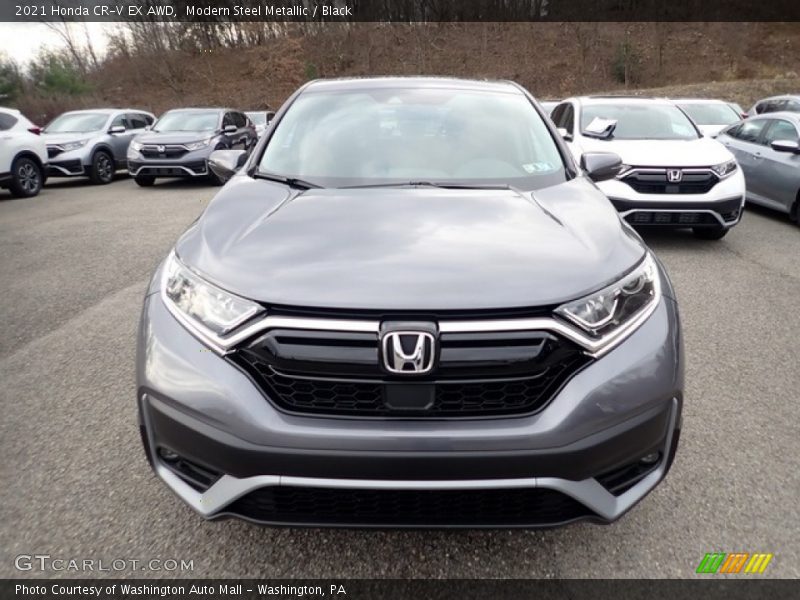 Modern Steel Metallic / Black 2021 Honda CR-V EX AWD