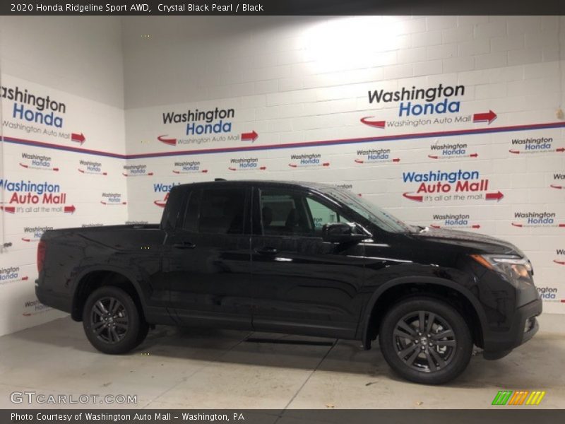 Crystal Black Pearl / Black 2020 Honda Ridgeline Sport AWD