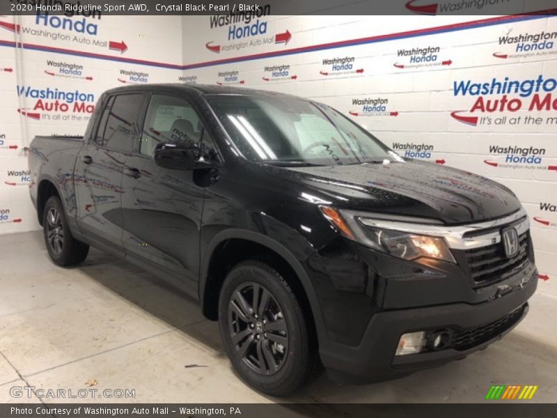 Crystal Black Pearl / Black 2020 Honda Ridgeline Sport AWD