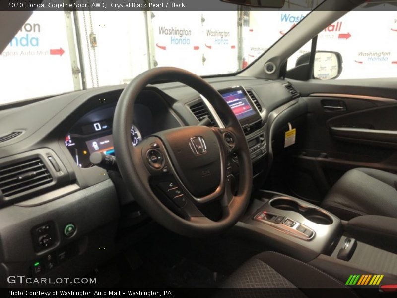 Crystal Black Pearl / Black 2020 Honda Ridgeline Sport AWD