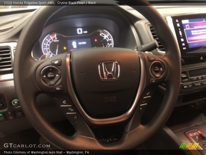 Crystal Black Pearl / Black 2020 Honda Ridgeline Sport AWD