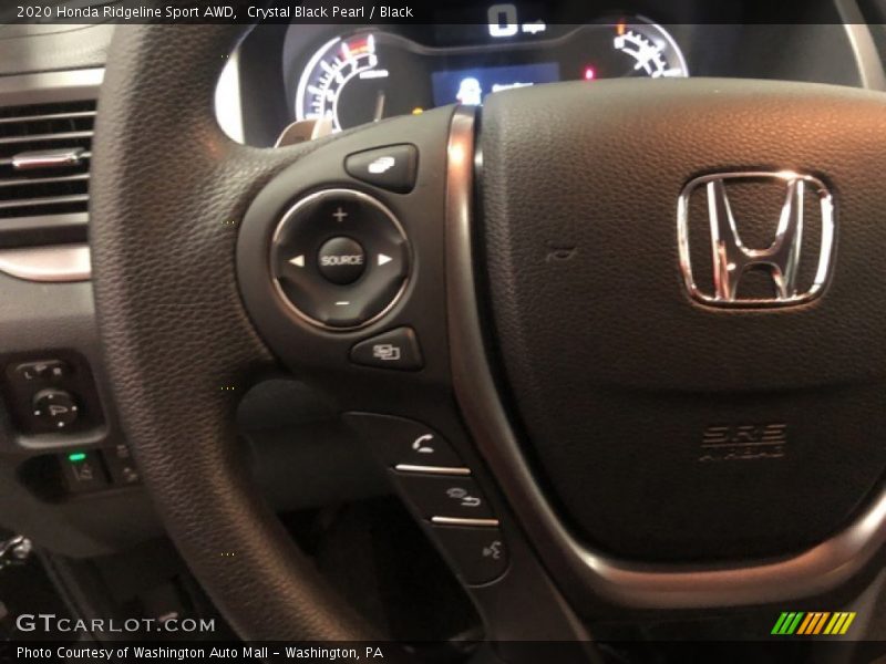 Crystal Black Pearl / Black 2020 Honda Ridgeline Sport AWD