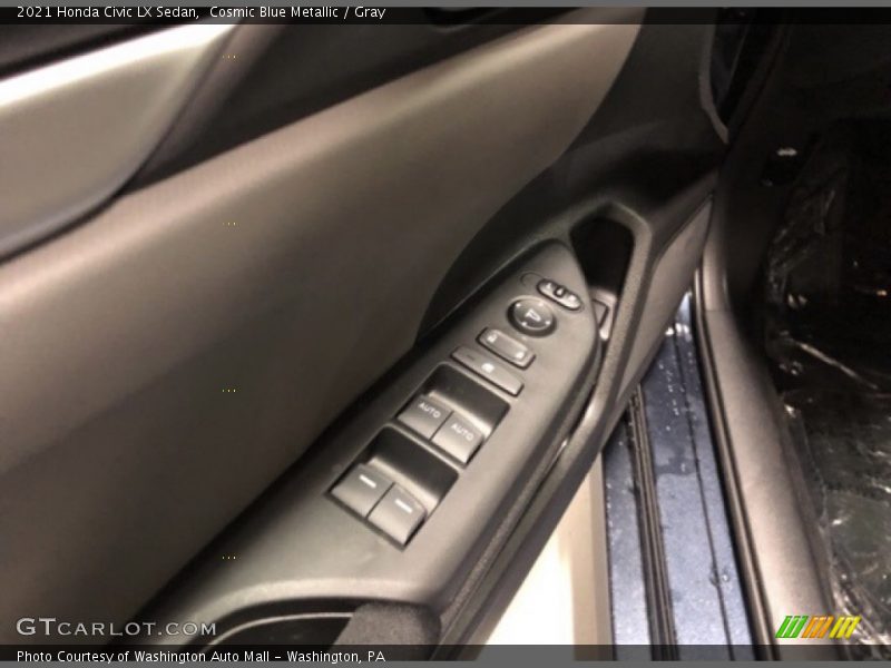 Cosmic Blue Metallic / Gray 2021 Honda Civic LX Sedan