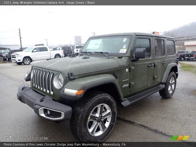 Sarge Green / Black 2021 Jeep Wrangler Unlimited Sahara 4x4