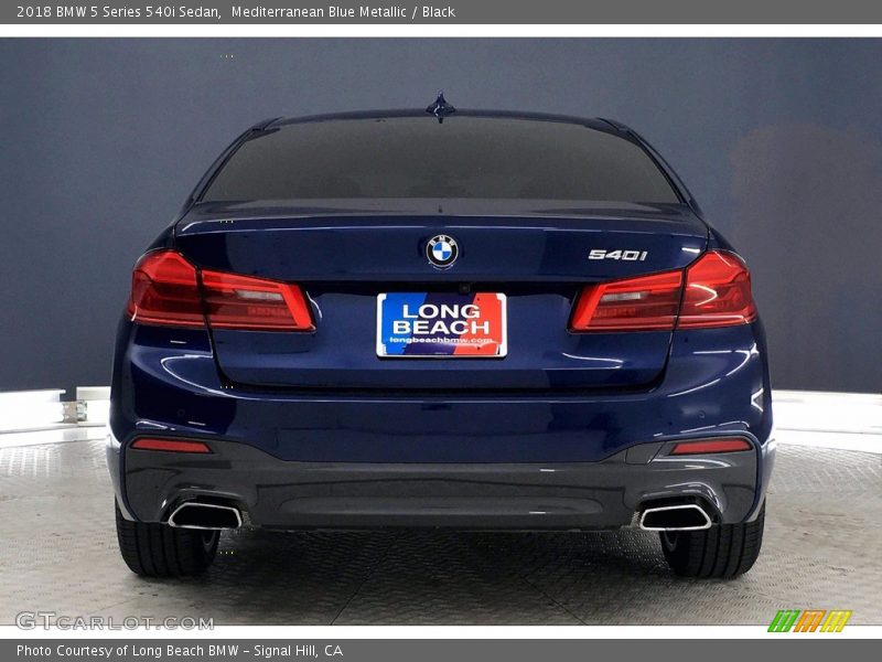 Mediterranean Blue Metallic / Black 2018 BMW 5 Series 540i Sedan