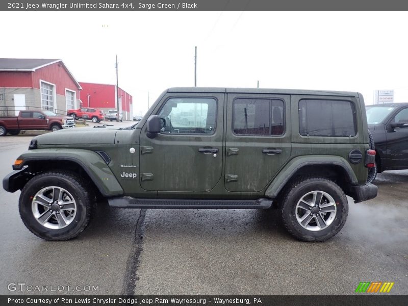 Sarge Green / Black 2021 Jeep Wrangler Unlimited Sahara 4x4