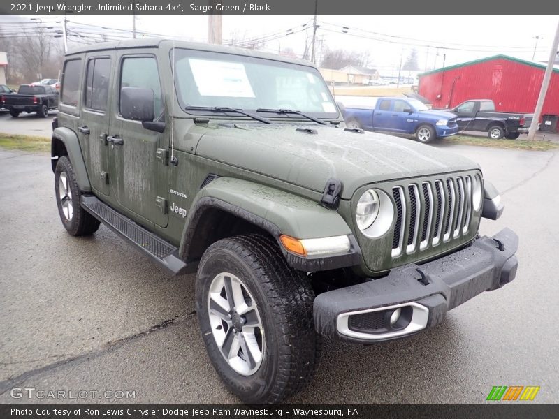 Sarge Green / Black 2021 Jeep Wrangler Unlimited Sahara 4x4