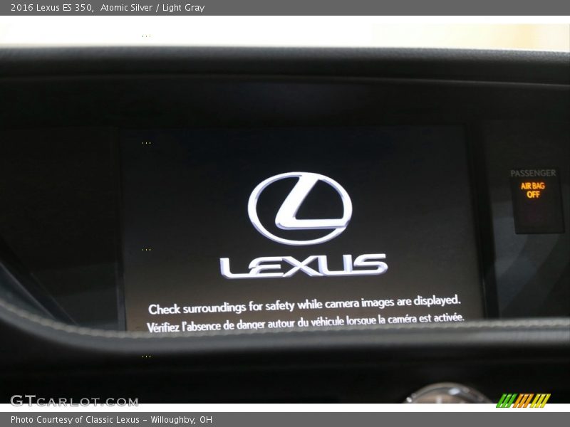 Atomic Silver / Light Gray 2016 Lexus ES 350