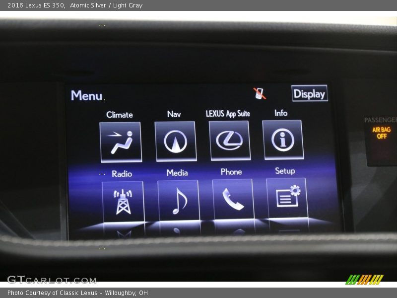 Controls of 2016 ES 350