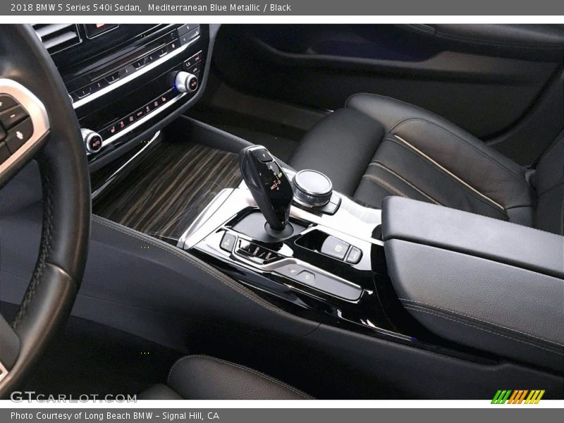 Mediterranean Blue Metallic / Black 2018 BMW 5 Series 540i Sedan