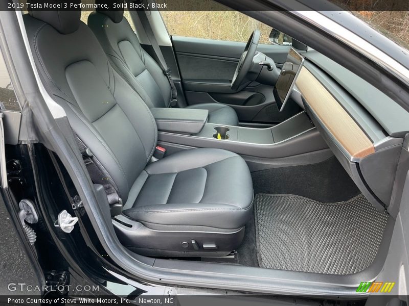 Front Seat of 2019 Model 3 Performance