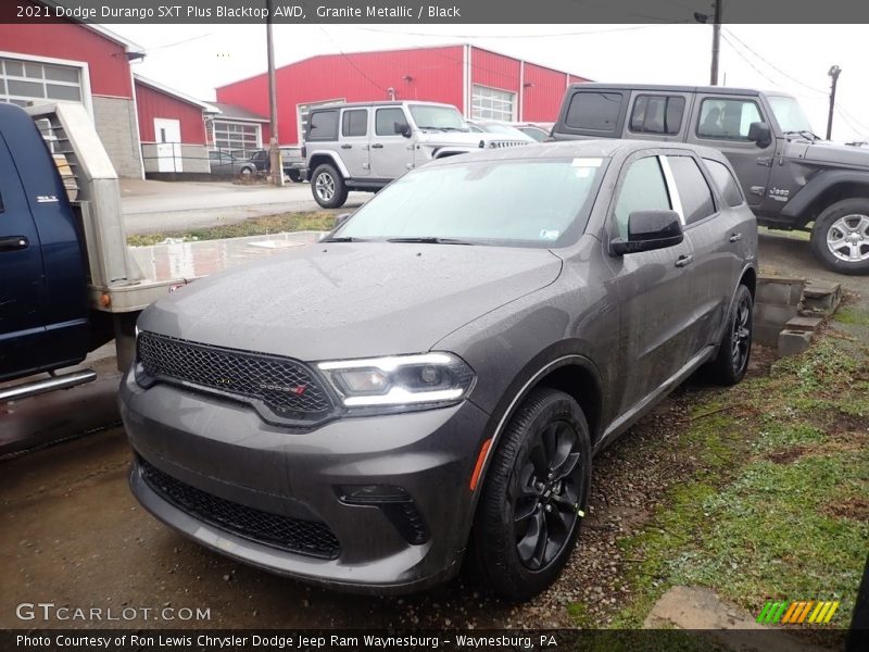 Granite Metallic / Black 2021 Dodge Durango SXT Plus Blacktop AWD