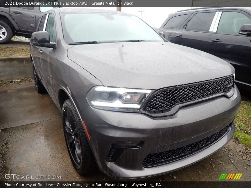 Granite Metallic / Black 2021 Dodge Durango SXT Plus Blacktop AWD