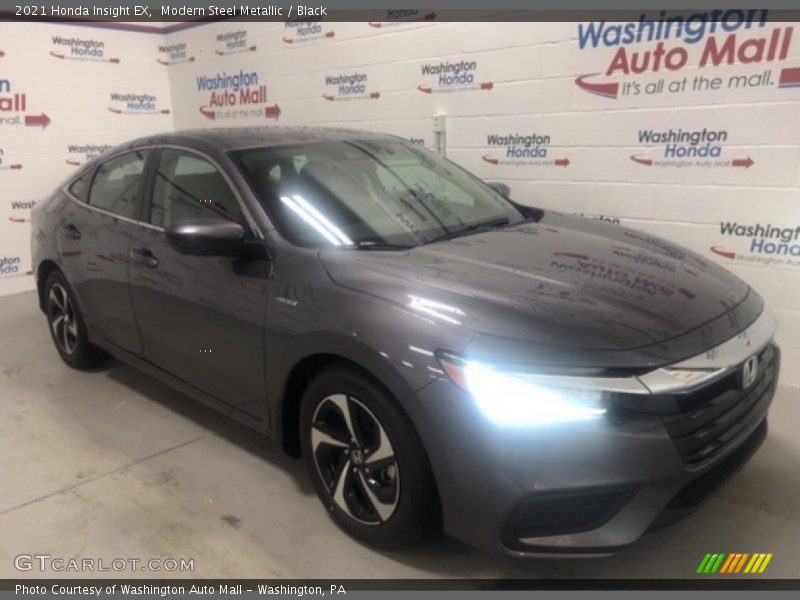 Modern Steel Metallic / Black 2021 Honda Insight EX